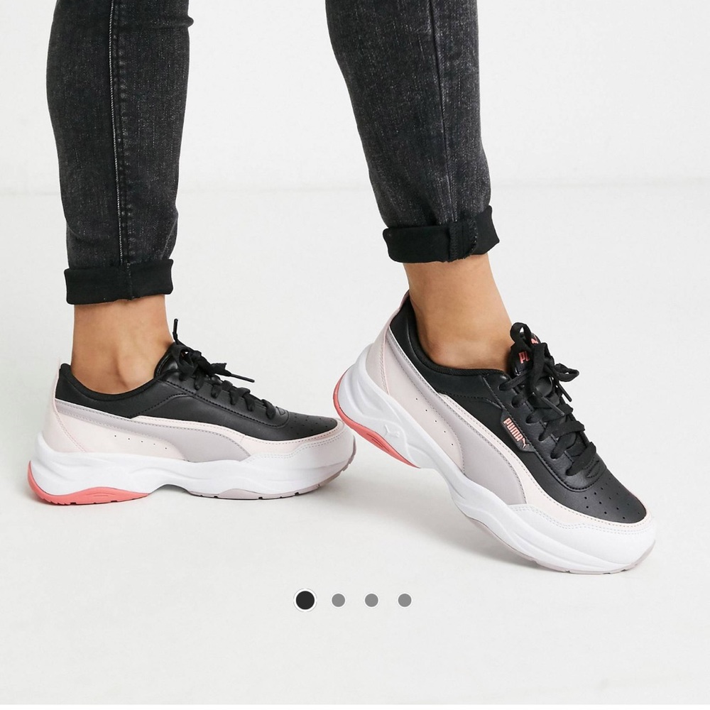 Puma cillia chunky sneakers in black